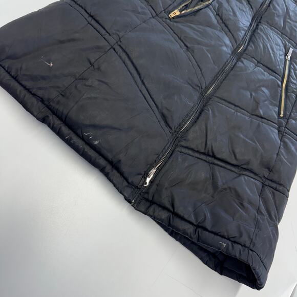 Laundry by Shelli Segal Coat Womens Medium Black Quilted Puffer Midi - Picture 9 of 9